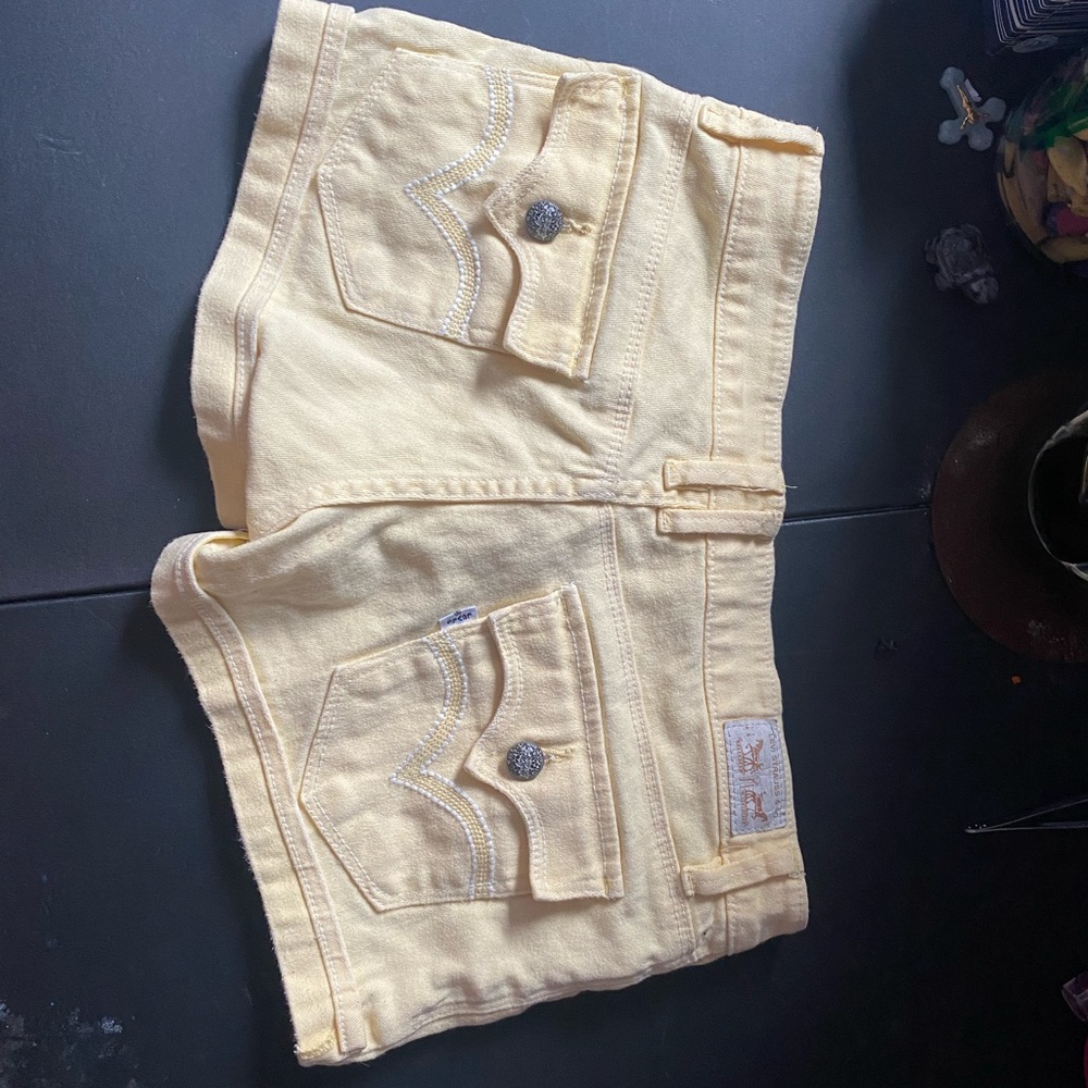 Yellow Levi shorts